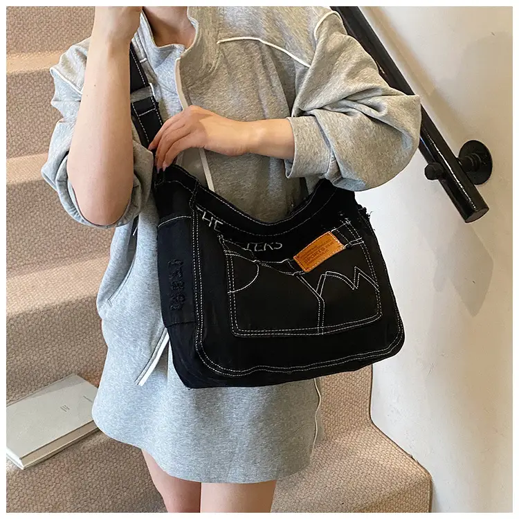 Light Blue Denim Crossbody Shoulder Bag for Women — feature 5
