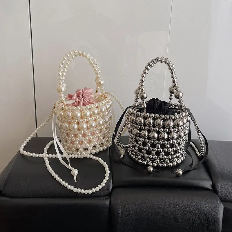 Korean Style Pearl Embellished Shoulder Bag - Image 4