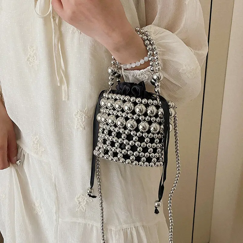 Korean Style Pearl Embellished Shoulder Bag - Image 5