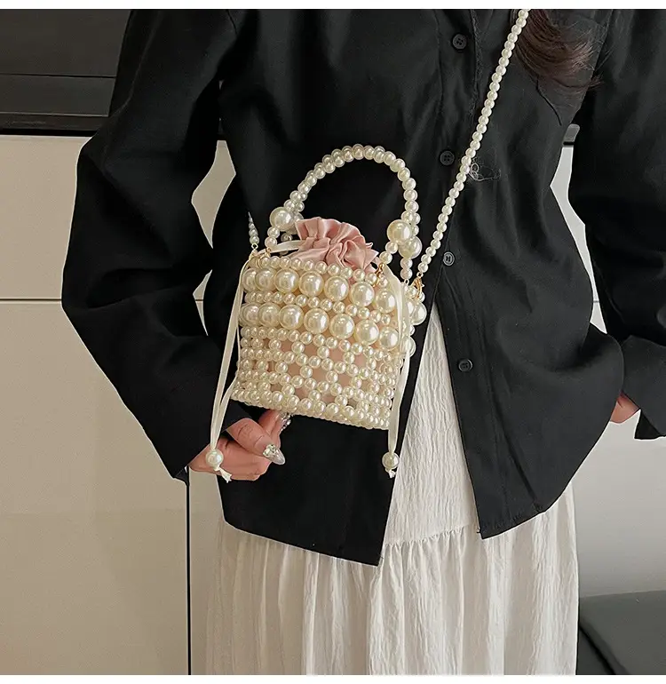 Korean Style Pearl Embellished Shoulder Bag — feature 12