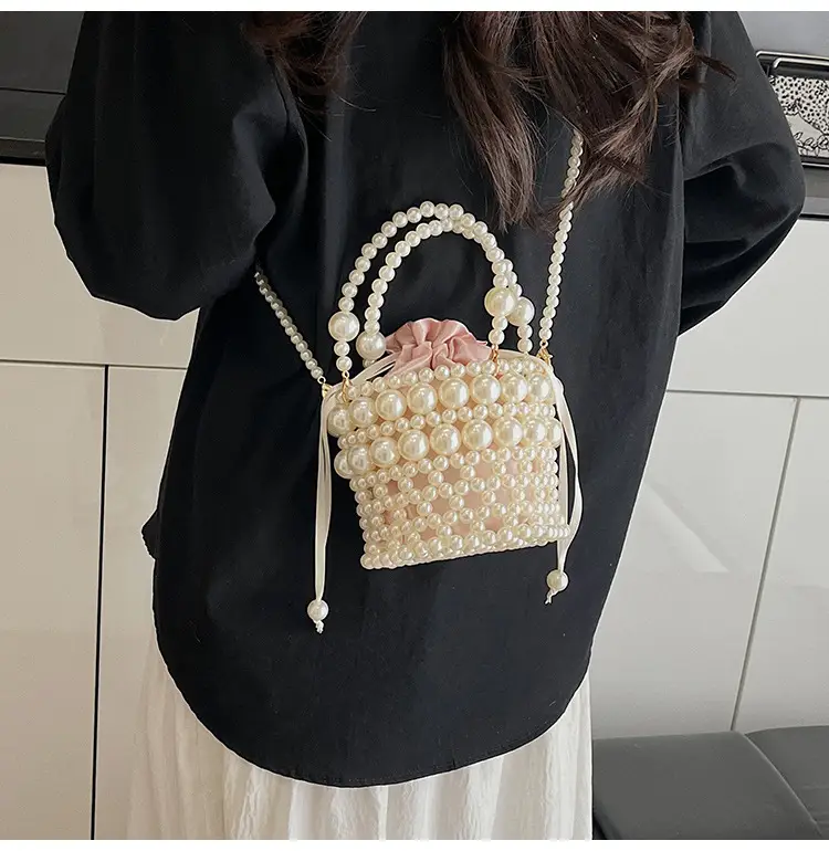 Korean Style Pearl Embellished Shoulder Bag — feature 13