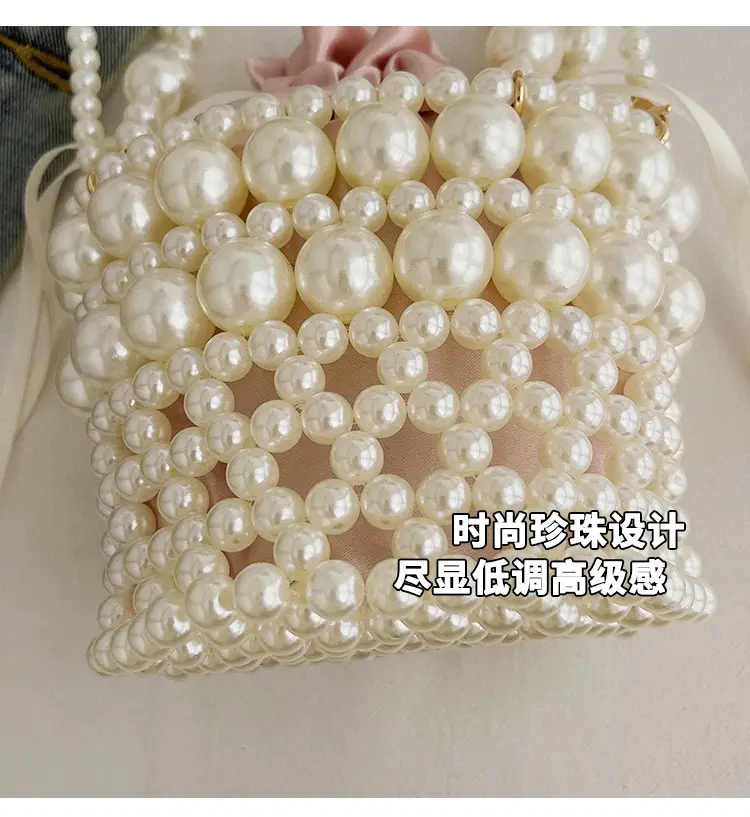 Korean Style Pearl Embellished Shoulder Bag — feature 2