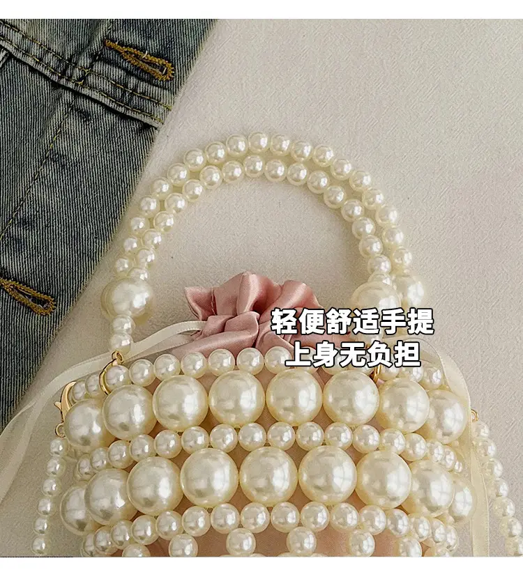 Korean Style Pearl Embellished Shoulder Bag — feature 3