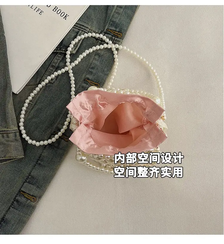 Korean Style Pearl Embellished Shoulder Bag — feature 6