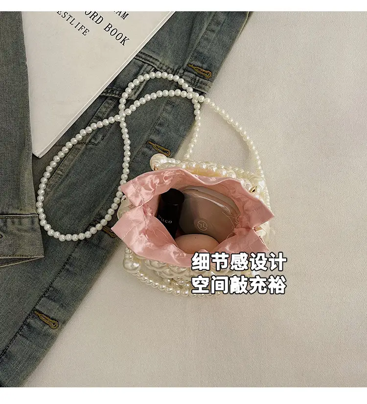 Korean Style Pearl Embellished Shoulder Bag — feature 7