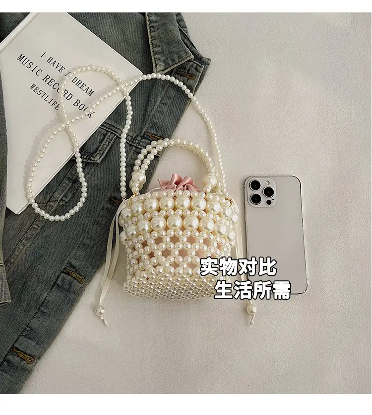 Korean Style Pearl Embellished Shoulder Bag — feature 8