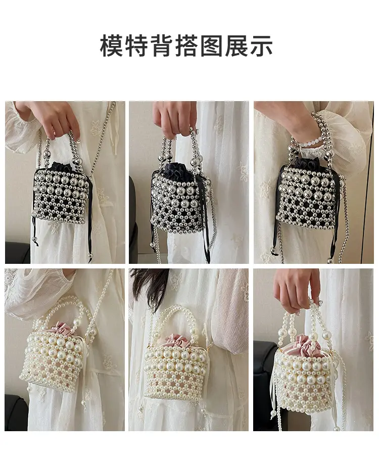 Korean Style Pearl Embellished Shoulder Bag — feature 9