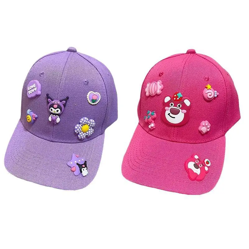 Kuromi Cartoon Cap for Girls Pink Purple Yellow