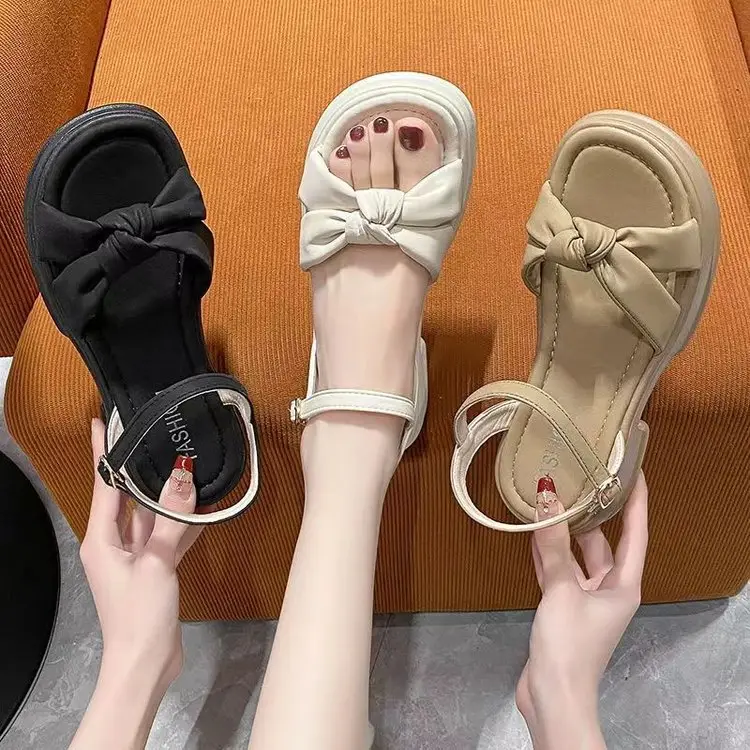 Women's Black Bow Sandals Summer 2025 - Image 5