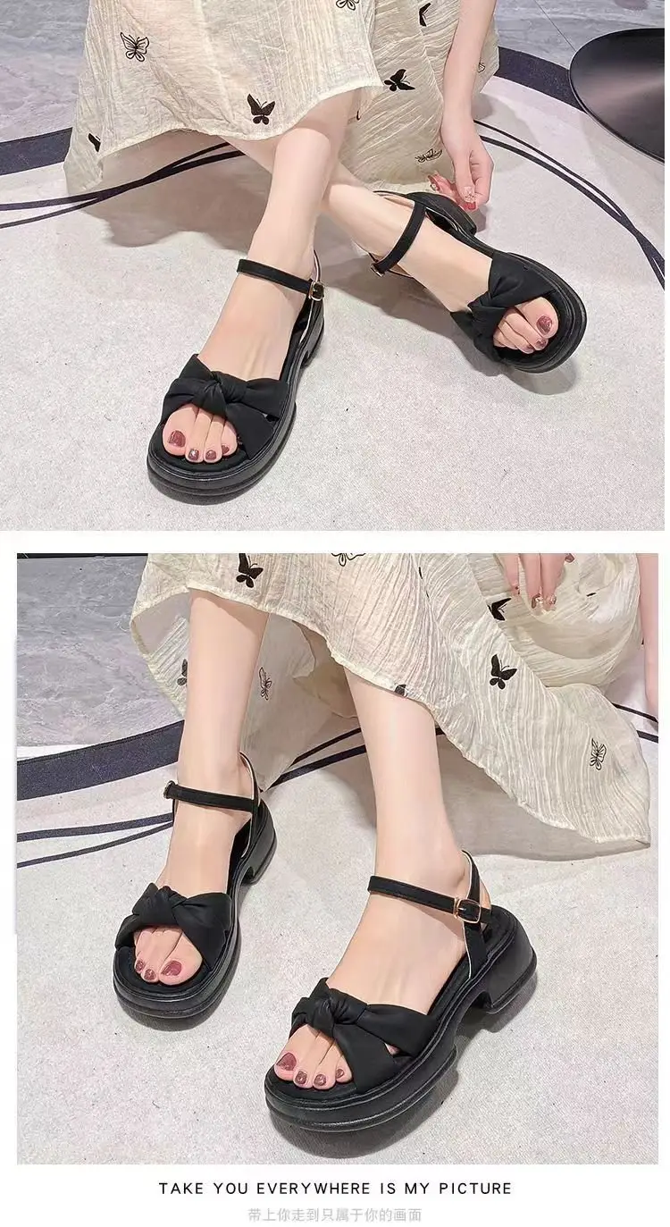 Women's Black Bow Sandals Summer 2025 — feature 5