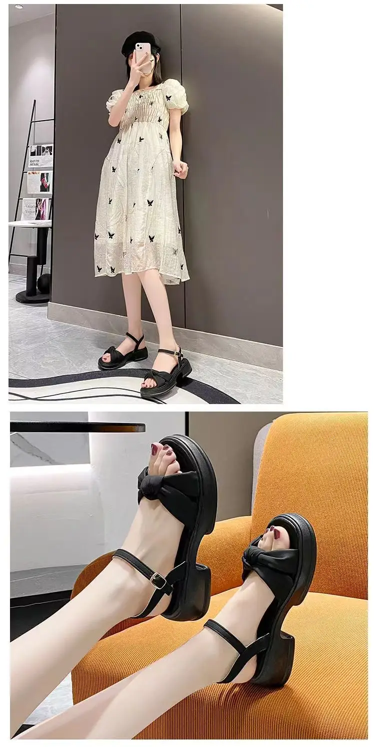 Women's Black Bow Sandals Summer 2025 — feature 6