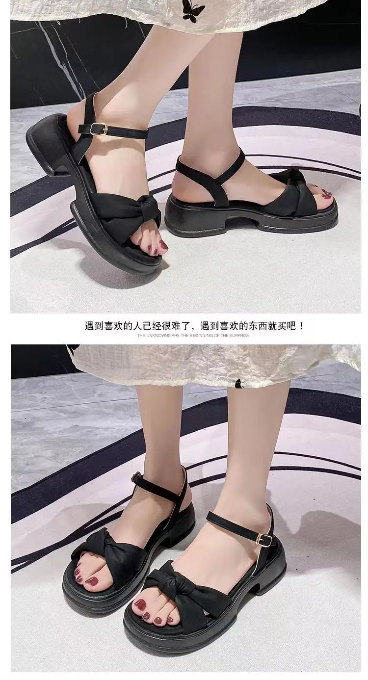 Women's Black Bow Sandals Summer 2025 — feature 8