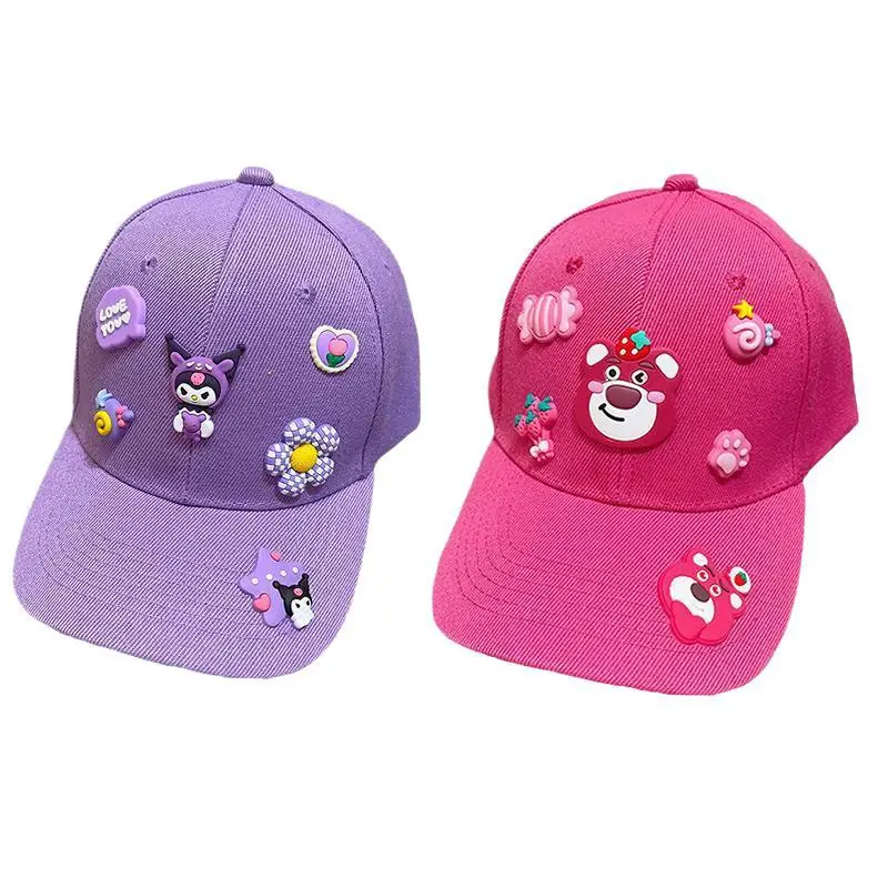 Kids Cartoon Sunshade Caps Kuromi Blue Pink Purple Yellow