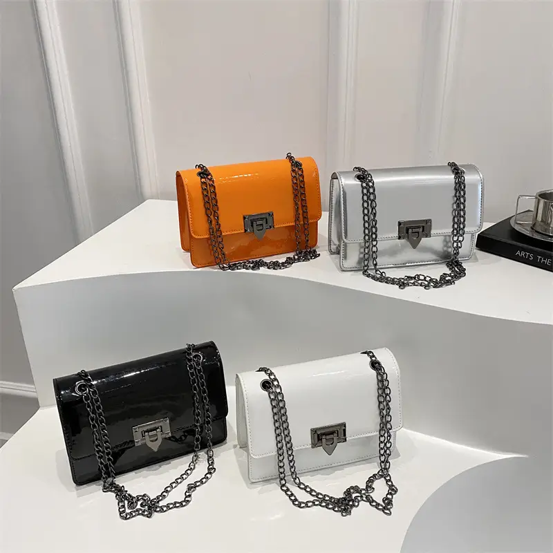 Orange Korean Style Chain Crossbody Bag 2025 - Image 8