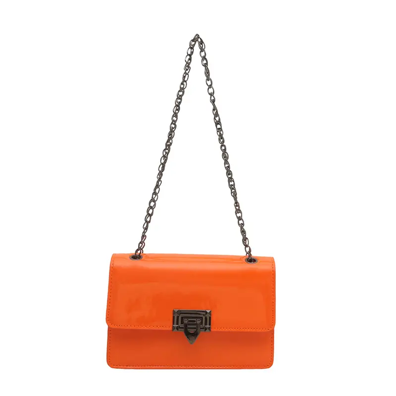 Orange Korean Style Chain Crossbody Bag 2025 - Image 9