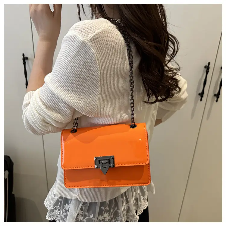 Orange Korean Style Chain Crossbody Bag 2025 — feature 10