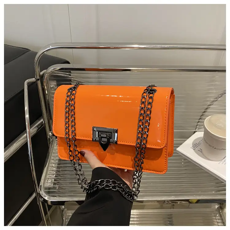 Orange Korean Style Chain Crossbody Bag 2025 — feature 17