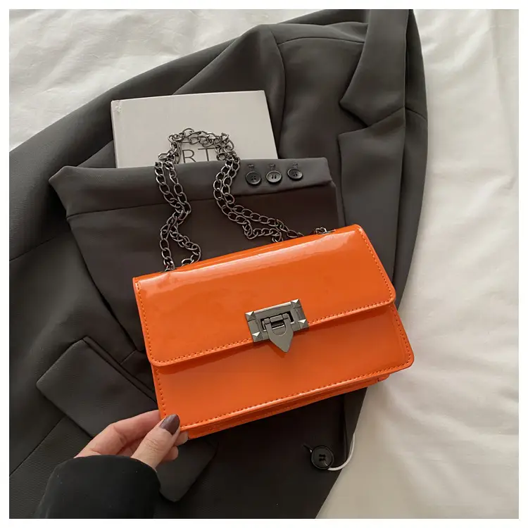Orange Korean Style Chain Crossbody Bag 2025 — feature 23