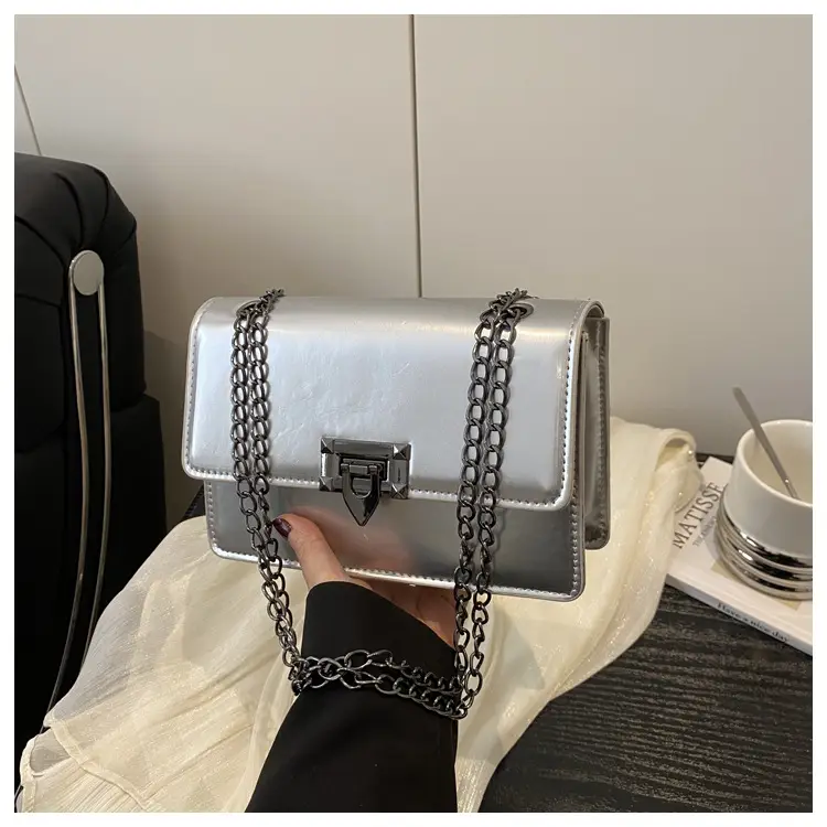 Orange Korean Style Chain Crossbody Bag 2025 - Image 3