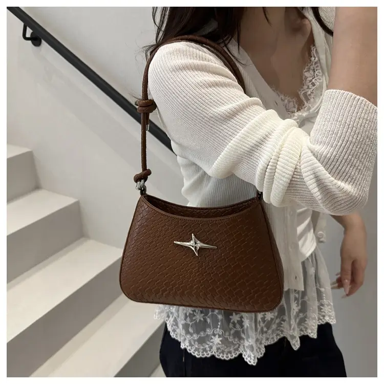 Korean Style Armpit Bag for Women Brown 2025 — feature 11
