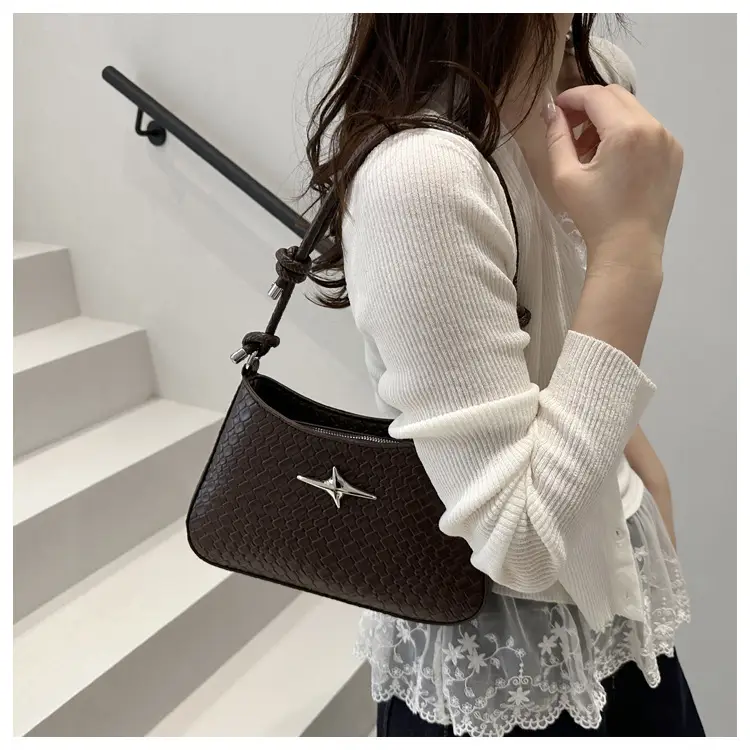 Korean Style Armpit Bag for Women Brown 2025 — feature 14