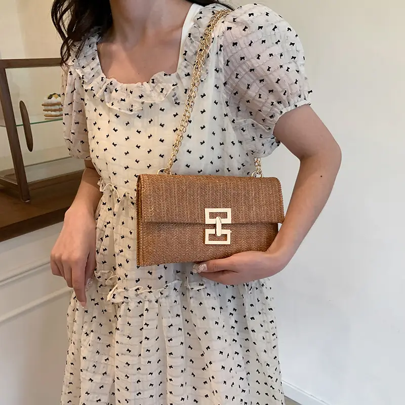 Retro Crossbody Bag Women 2025 Style Brown Square - Image 4