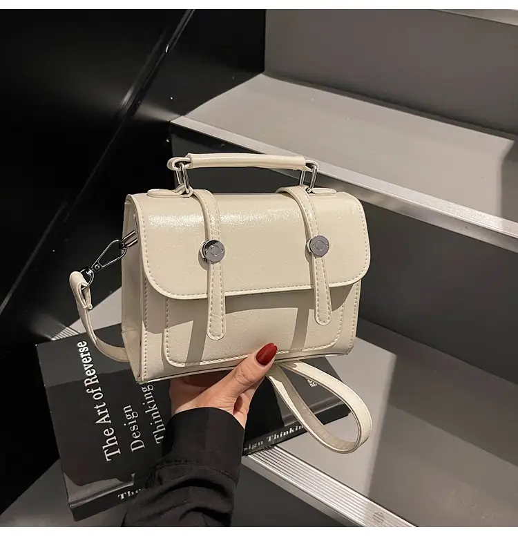 White Square Crossbody Bag for Women 2026 Spring - Image 2