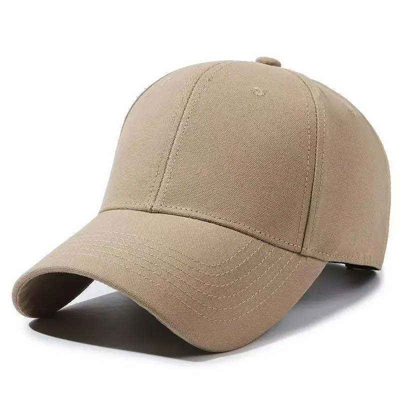 Brown Cotton Baseball Cap with Adjustable Strap