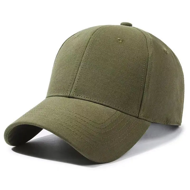 Brown Cotton Baseball Cap with Adjustable Strap