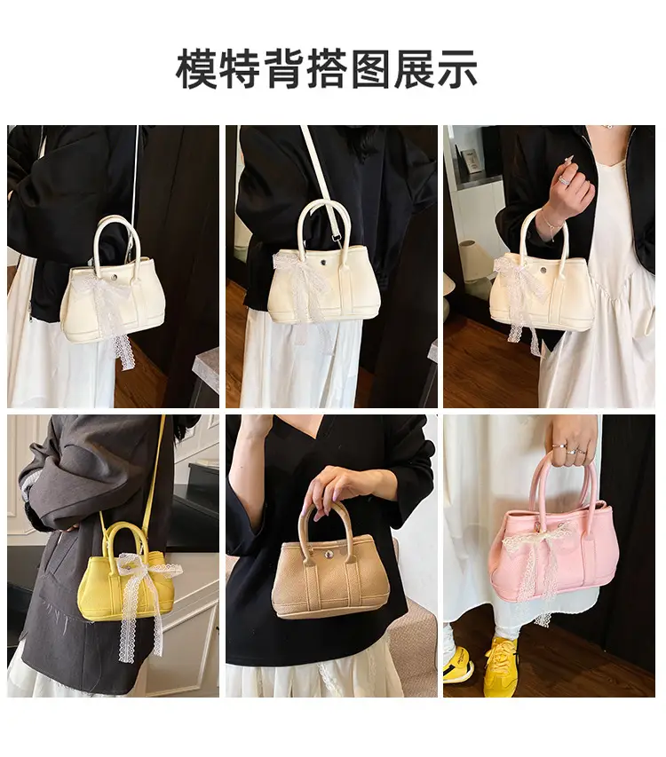 Women's Yellow Leather Bucket Bag Set 2025 Fashion — feature 4