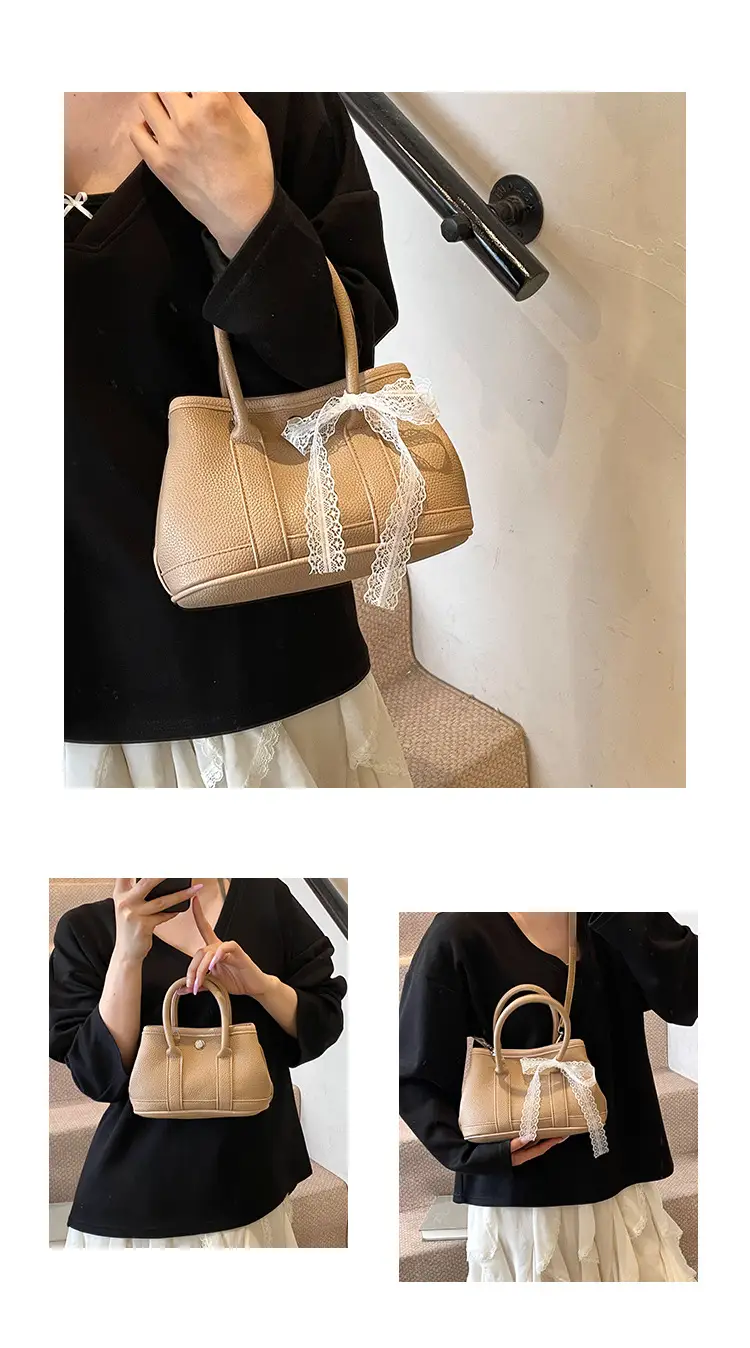 Women's Yellow Leather Bucket Bag Set 2025 Fashion — feature 6