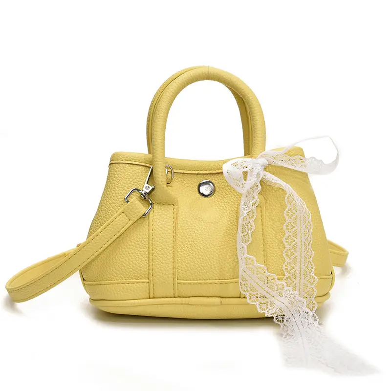 Women's Yellow Leather Bucket Bag Set 2025 Fashion - Image 8