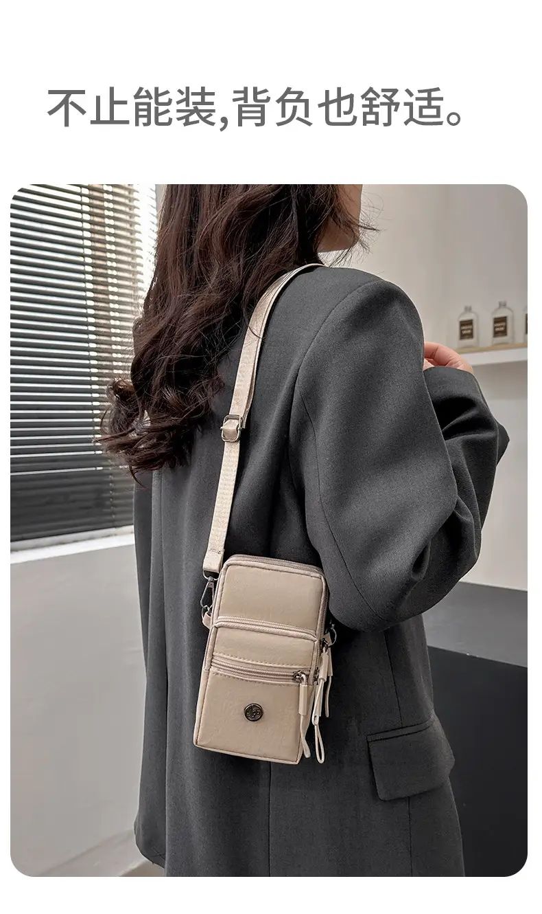 Crossbody Bag Women Pure Color Nylon 2025 — feature 10