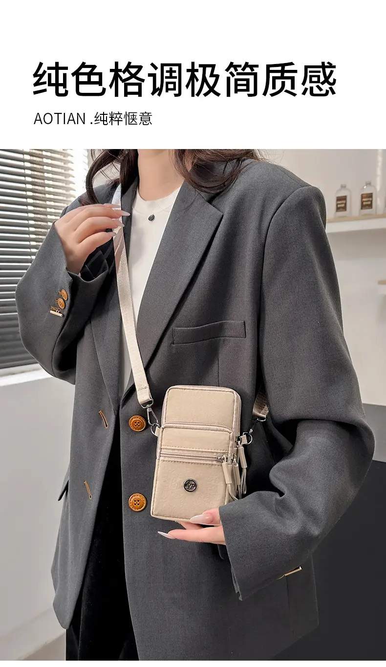 Crossbody Bag Women Pure Color Nylon 2025 — feature 2