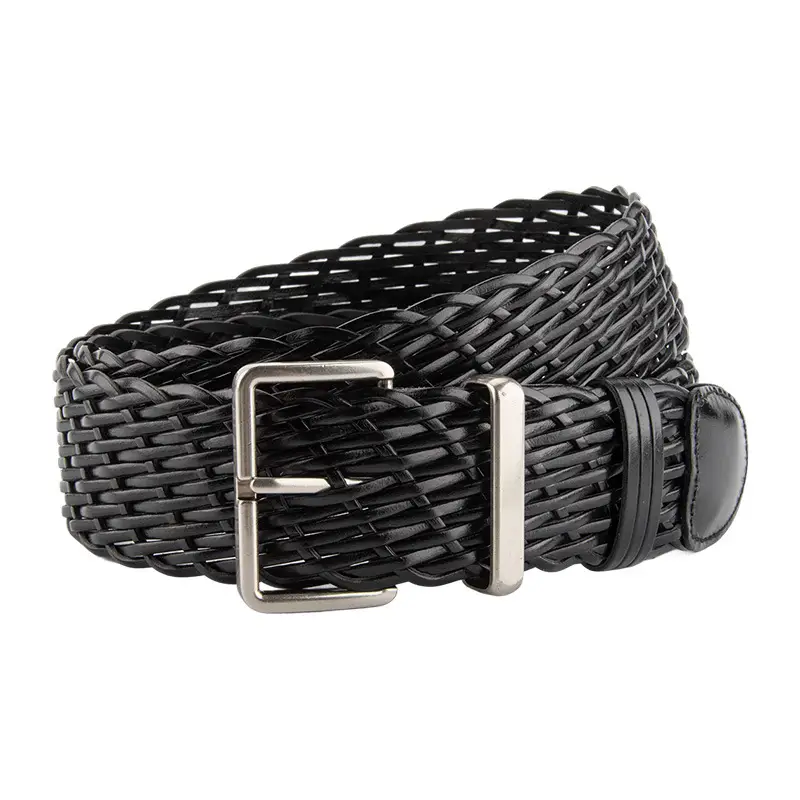 Woven Women's Belt Coffee Color Retro Style - Image 11