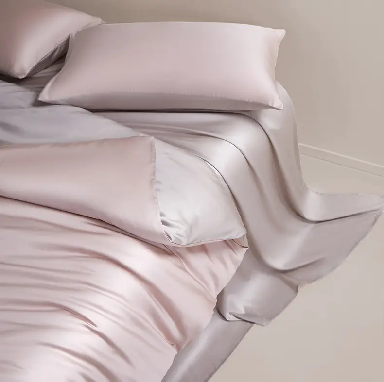 100 Lanjing Tencel bed four-piece lyocell ice silk sheets summer cool feeling quilt cover silk slippery naked sleep 4 — feature 2