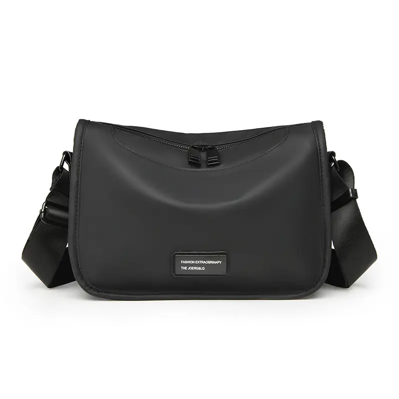 Men's Waterproof Oxford Crossbody Bag Black - Image 8