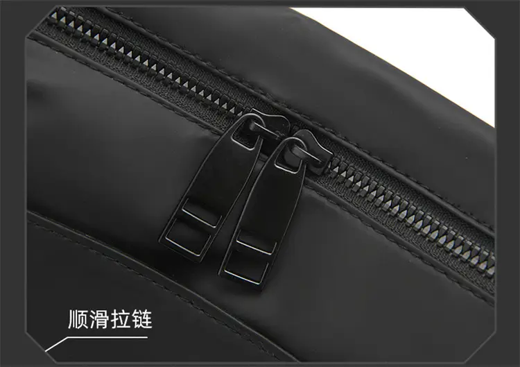 Men's Waterproof Oxford Crossbody Bag Black — feature 24