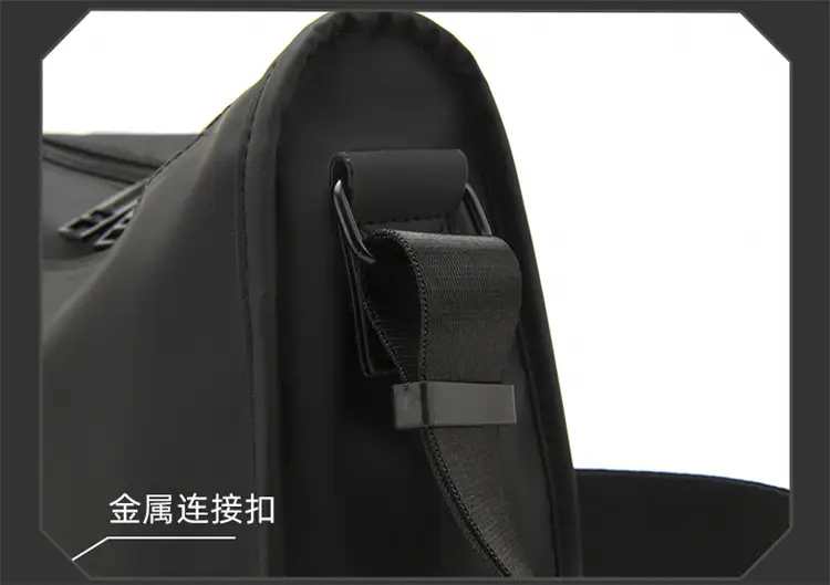 Men's Waterproof Oxford Crossbody Bag Black — feature 25