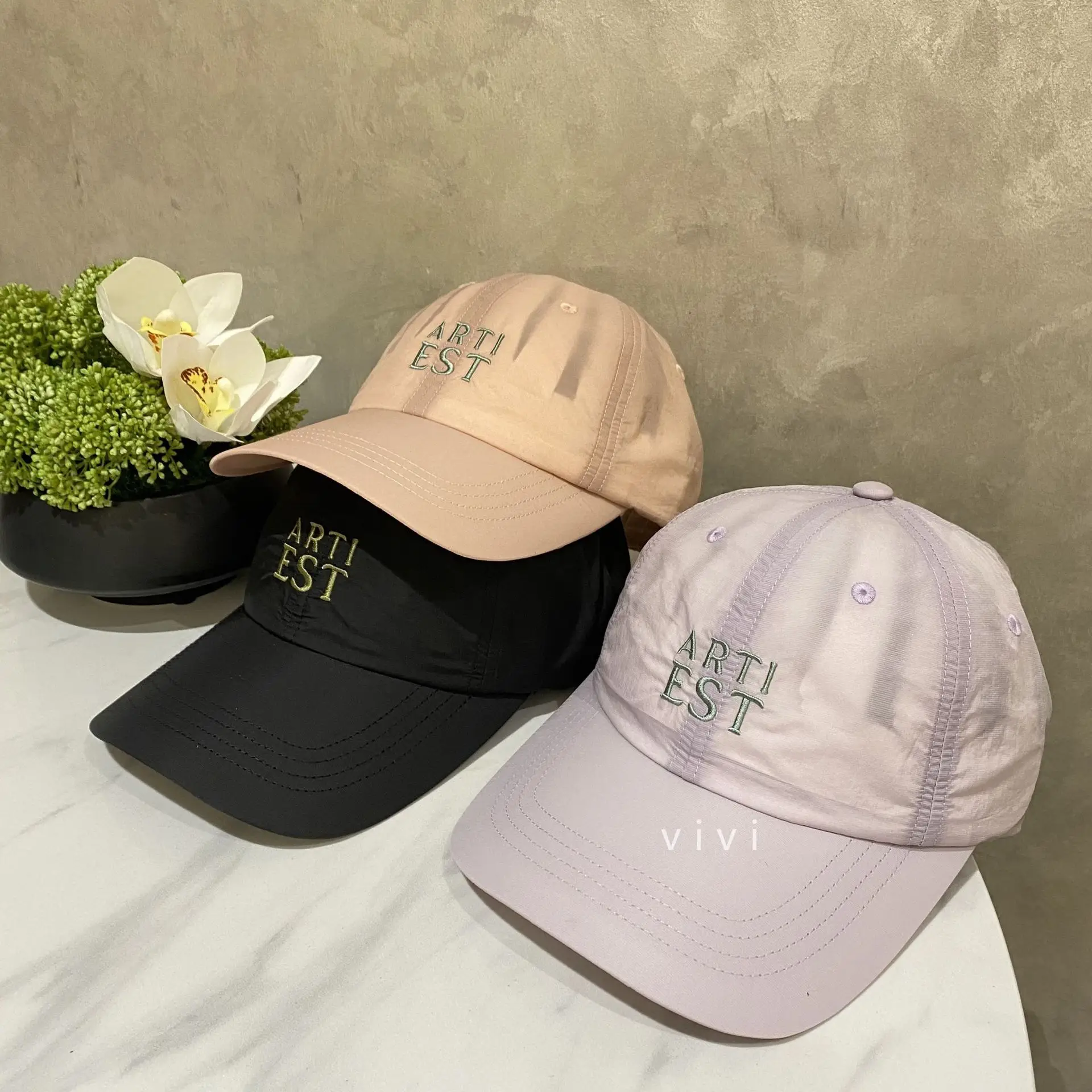 Women's Light Blue Artistic Letter Cap Summer Sunshade - Image 7