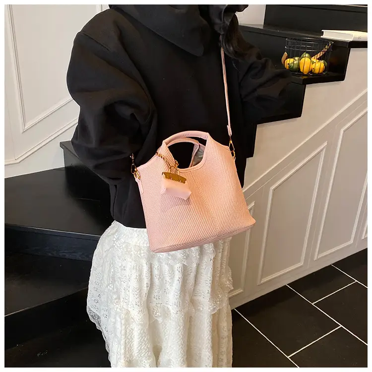 Women's 2-Piece Korean Style Bucket Bag Set Beige — feature 23