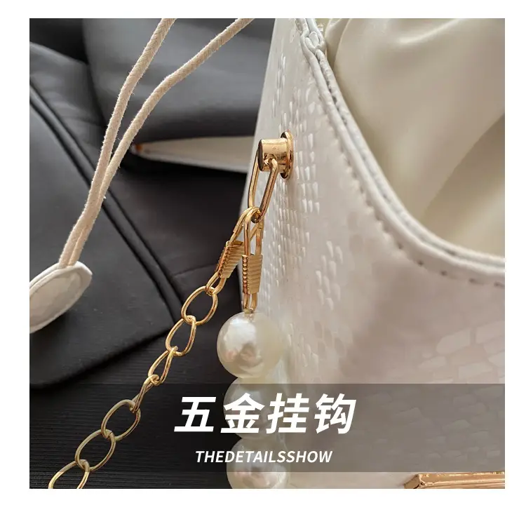 Women's Cream Pearl Chain Shoulder Crossbody Bag — feature 4