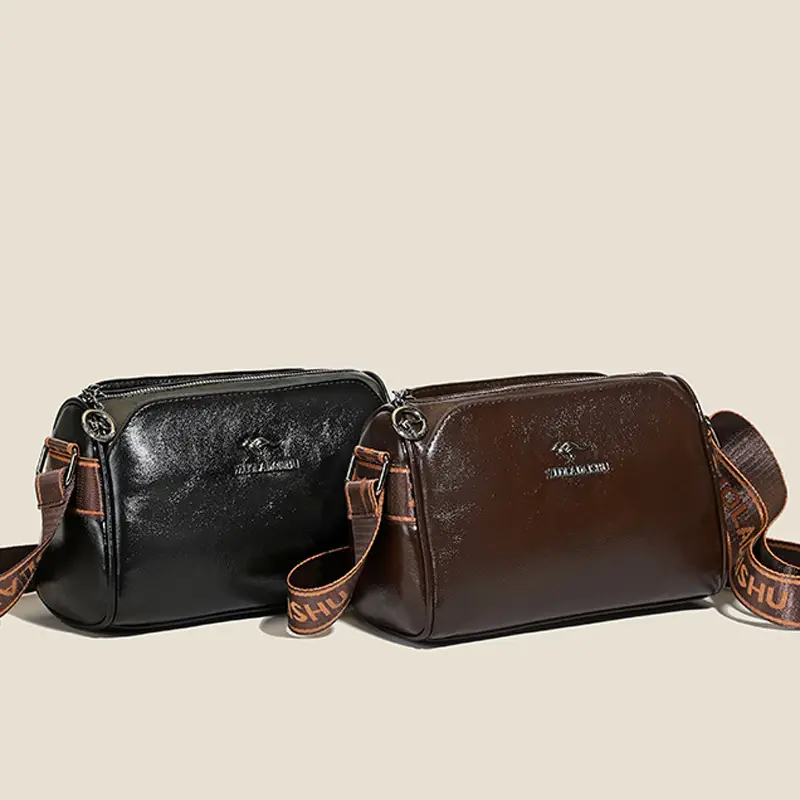 Brown Crossbody Bag with Adjustable Strap for Women - Image 5