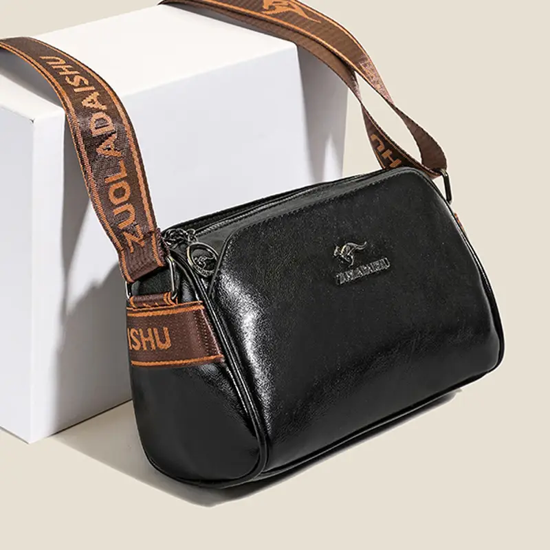 Brown Crossbody Bag with Adjustable Strap for Women - Image 6