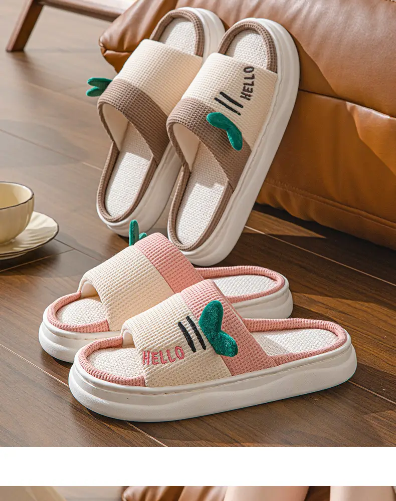 2026 New Style Home Slippers for Women, Indoor All-Season Home Slippers for Couples, Non-Slip Cotton and Linen Floor Slippers for Men — feature 16