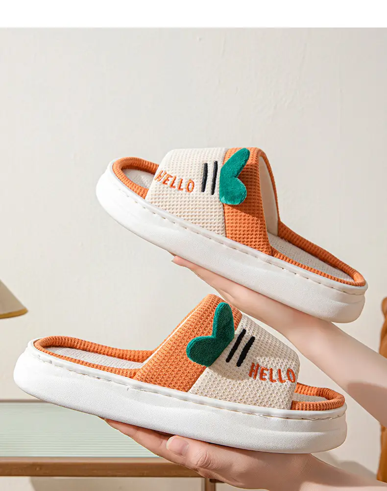 2026 New Style Home Slippers for Women, Indoor All-Season Home Slippers for Couples, Non-Slip Cotton and Linen Floor Slippers for Men — feature 3