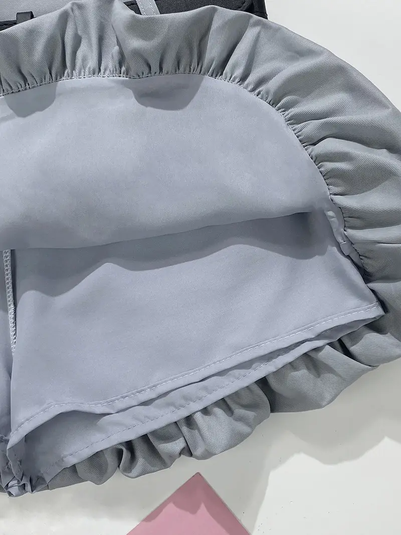 Grey Slim Fit Belted Skirt Summer Wear