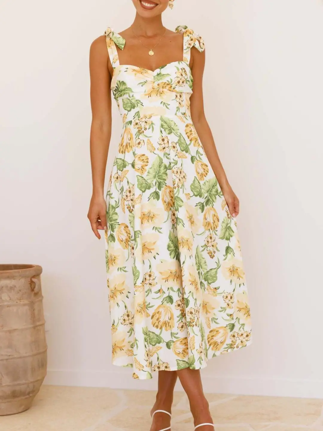 Women Printed Strap Dress Summer 2025 - Image 4