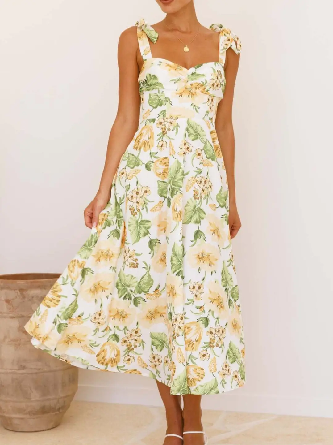 Women Printed Strap Dress Summer 2025 - Image 5