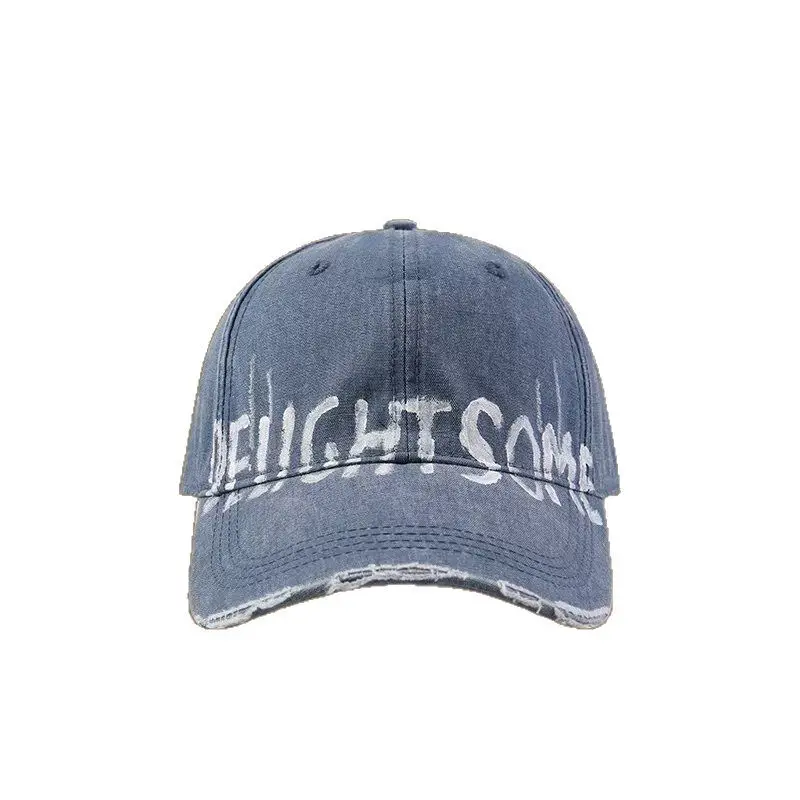 Face-Slimming Distressed Baseball Cap for Men Women - Image 7